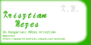 krisztian mezes business card
