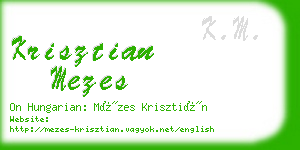 krisztian mezes business card